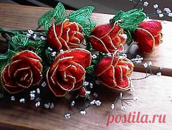 Special Sale 6 Stunning French Beaded Rose's от foreverflowers