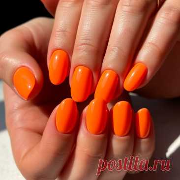 Оранжевый маникюр 2025: 8 сочных тонов для яркого летнего образа 🍊 | Маникюрный | Дзен