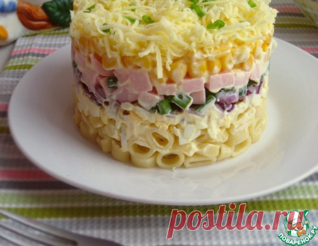 Салат с макаронами и ветчиной – кулинарный рецепт