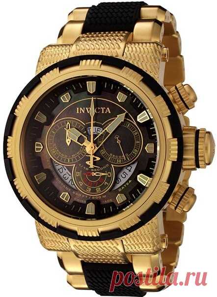 Invicta Men's 18k Gold-Plated and Black Watch