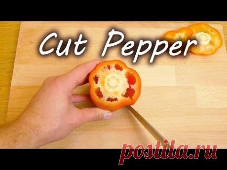 Очищаем болгарский перец, не рассыпая семена. Видео | razpetelka.ru