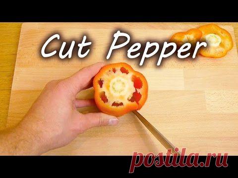 Очищаем болгарский перец, не рассыпая семена. Видео | razpetelka.ru