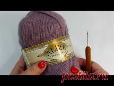 ☝ВСЕГО 1 РЯД! 😉🧶Может свяжем палантин? (вязание крючком для начинающих)/ Crochet for beginners