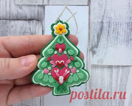 Елка из полимерной глины | 41 фото | Polymer clay craft