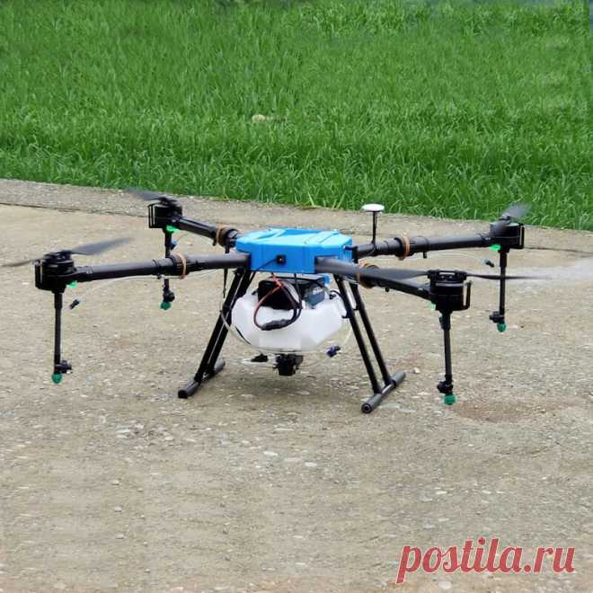 10l efficient agricultural drone 1.5-3 acrest /min with ground control from an android phone for agricultural spraying and plant protection Sale - Banggood.com