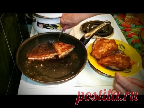 Как приготовить Камбалу рецепт второго блюда из рыбы жареная на сковороде вкусно ужин быстро видео - YouTube