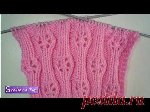 Svetlana Tim - Вязание спицами, Узоры, Кулинария и рецепты.: Резинка 2x2 с АЖУРНЫМИ КОЛЕСИКАМИ. Вязание спицами # 168