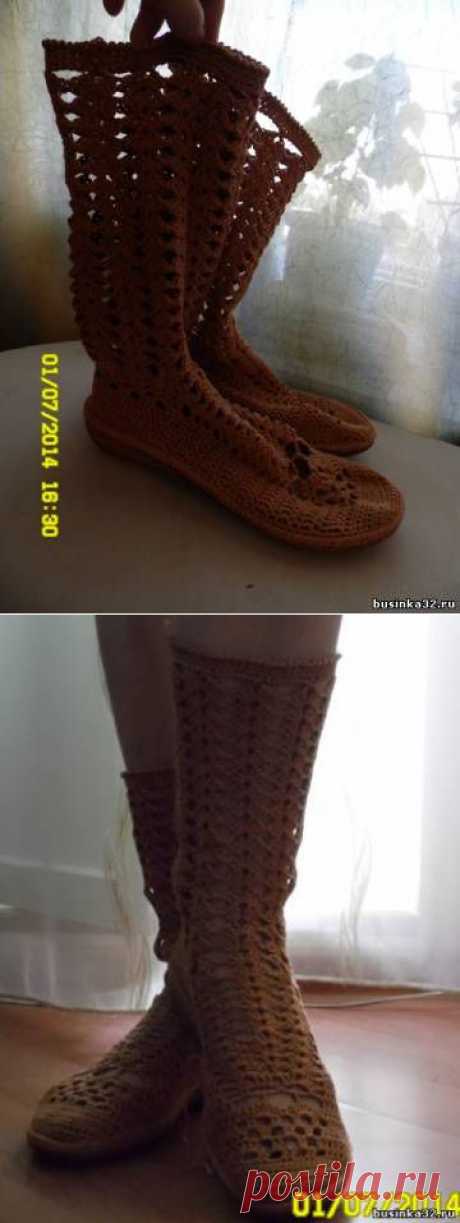 Вязаные летние сапоги - Форум Бусинки