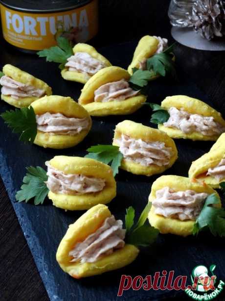 Сырное печенье с начинкой из тунца – кулинарный рецепт