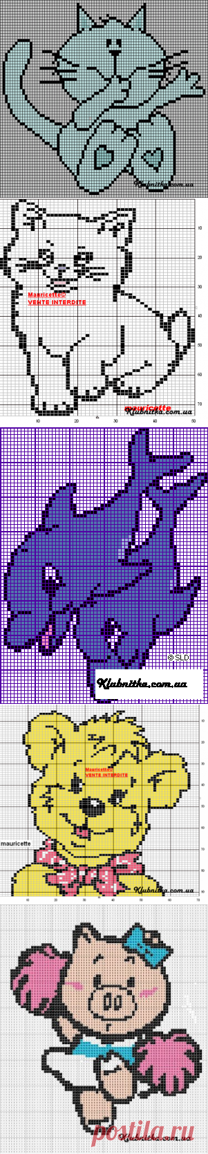 Схемы к цветным рисункам для детских вязаных вещей &raquo; Клуб-Нитка - вязание спицами и не только