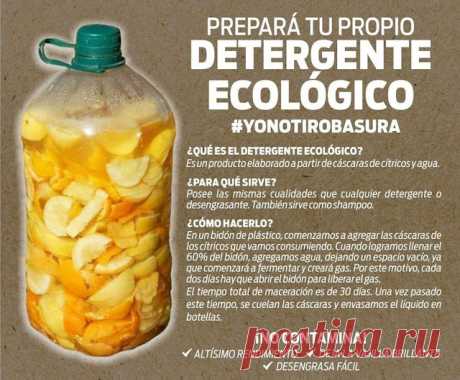 Prácticas Ideas para el Hogar...: Detergente ecológico casero de cáscaras de naranja y cítricos – Receta