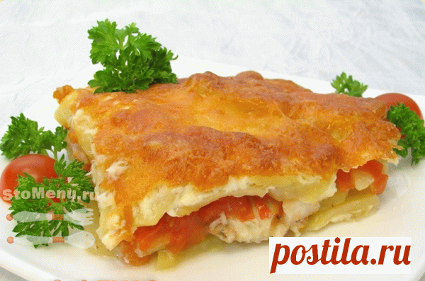 Рыба, запеченная с картофелем - вкусное рыбное филе с корочкой | Домашний рецепт с фото stomenu.ru