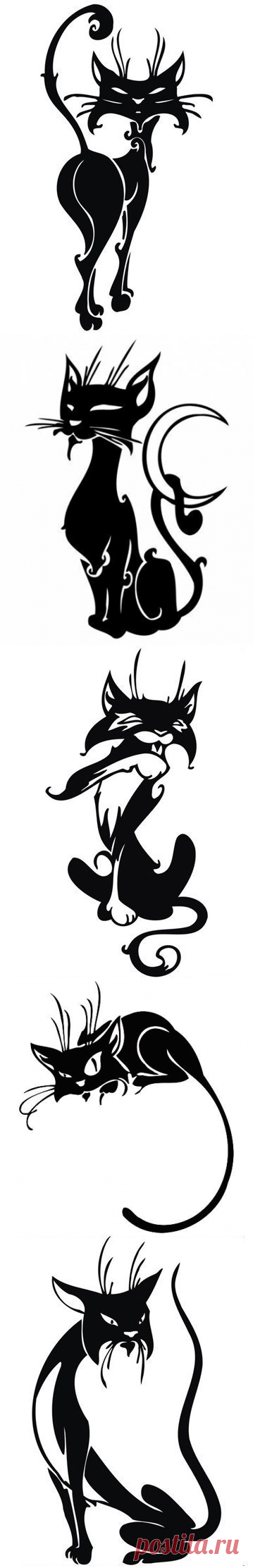 Трафареты кошек