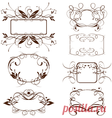 Старинные витиеватые рамки вектор SinaAppel - изображение #809185 - VectorStock