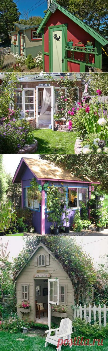 Эти садовые сарайчики больше похожи на домики гномиков