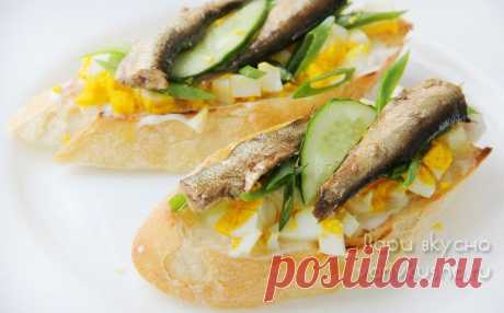 Бутерброды со шпротами холодные. 9 вкусных рецептов