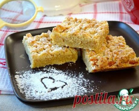 Песочный пирог со сметанной помадкой - кулинарный рецепт