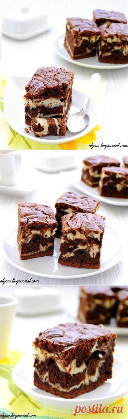 Как приготовить шоколадно-творожный мраморный пирог - рецепт, ингридиенты и фотографии