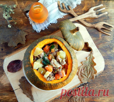 Фаршированная тыква запеченная в духовке с мясом рецепт с фото пошагово - 1000.menu