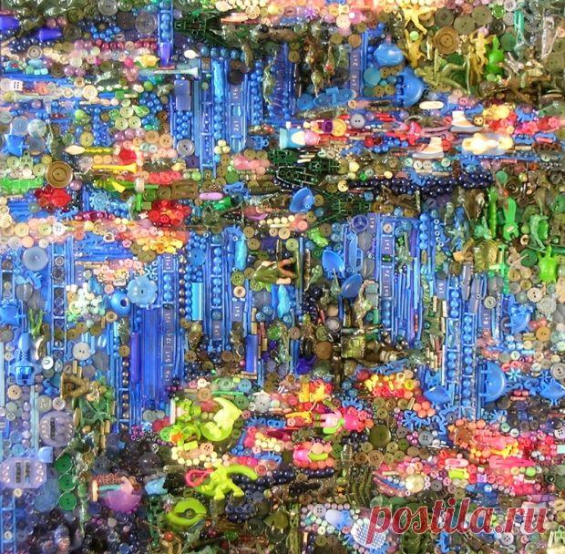 Поделки из пуговиц - красочно и нестандартно |