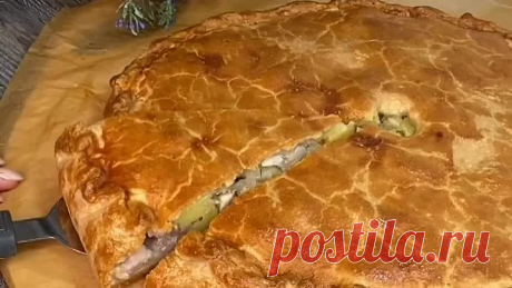 Пирог с курицей и кaртошкой