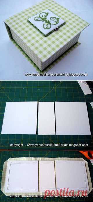 Lynn B 's finishing instructions for cross stitch : Box making - Final part