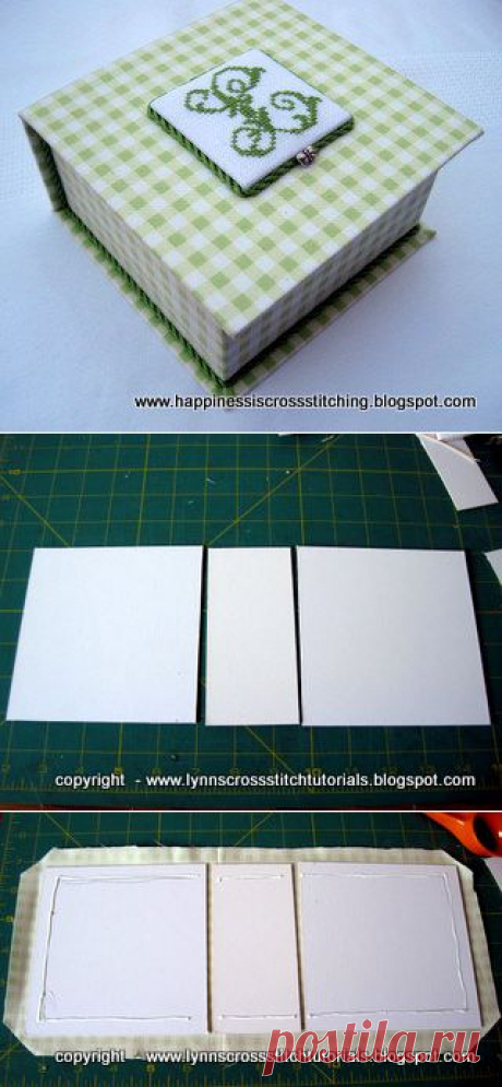 Lynn B 's finishing instructions for cross stitch : Box making - Final part