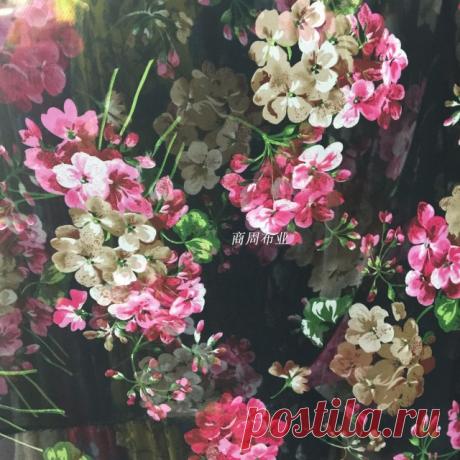 Букеты 4 цвета печатные шифон цветок ткань богемное платье ткань рубашки высококачественное шифоновое платье материал купить на AliExpress