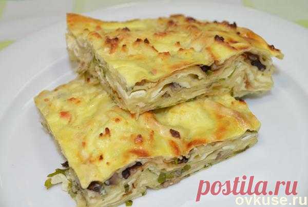 Запеканка из лаваша с сыром и грибами - Простые рецепты Овкусе.ру