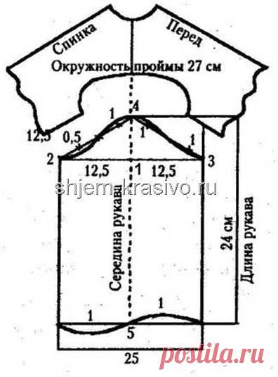 Построение рукава для детского платья. | Красиво шить не запретишь!