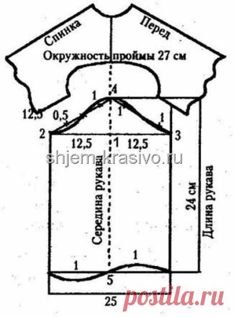 Построение рукава для детского платья. | Красиво шить не запретишь!