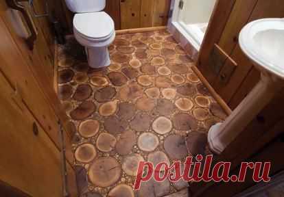 Пол из спилов