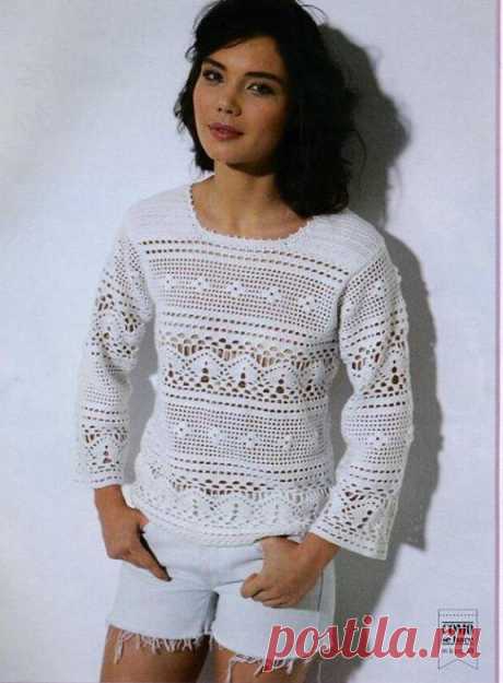 Irish crochet &amp;: CROCHET PULLOVER.
