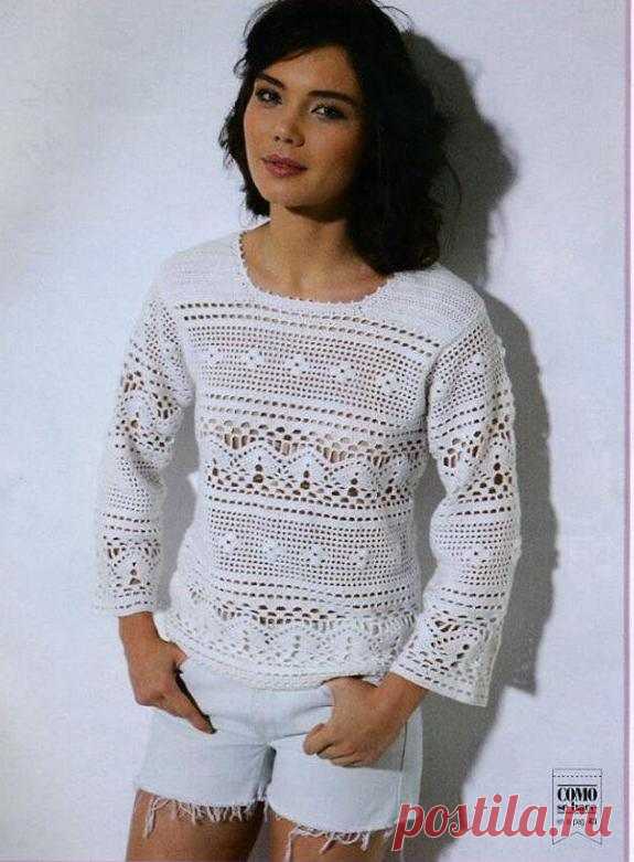 Irish crochet &: CROCHET PULLOVER.