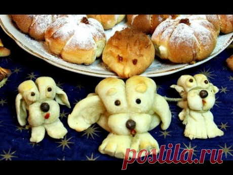Как испечь пирожки  собаку из теста на Новогодний стол 2018