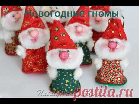 Гном Новогодний из колготок и фетра. Christmas gnome.