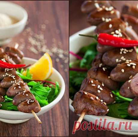 КУРИНЫЕ СЕРДЕЧКИ НА ШПАЖКАХ