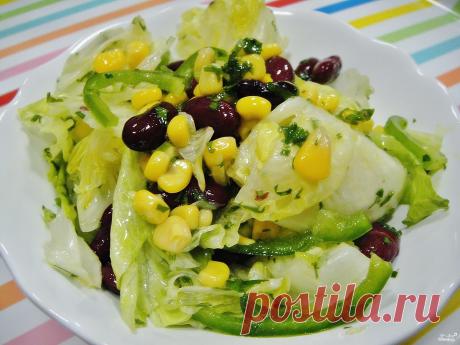 Мексиканский салат с фасолью - пошаговый кулинарный рецепт на Повар.ру