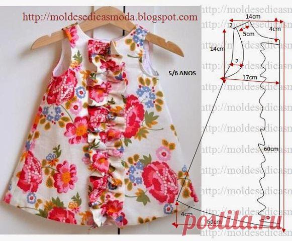 Выкройка платья для девочки 5-6 лет (Шитье и крой) – Журнал Вдохновение Рукодельницы