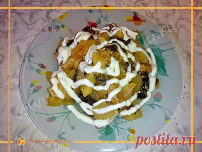 Рецепт тушеной картошки с грибами и мясом в мультиварке-скороварке | orangefamily.ru
