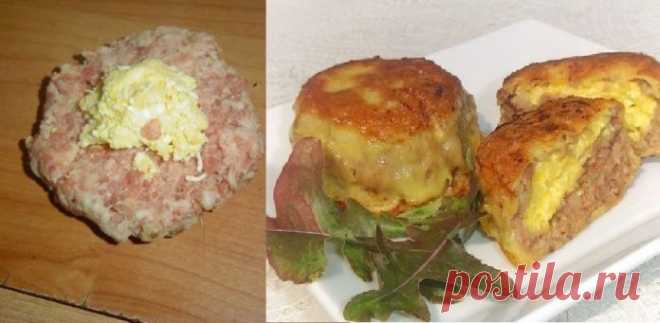 Очень вкусные и необычные зразы с сырной начинкой