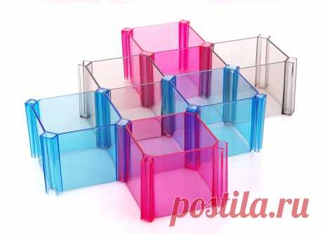 DIY 8 см Одного Заряда ширина разные Цвета Пластиковые Сетки Ящика Делитель Хранения Подзона Организатор Главная нижнее белье носки специи купить на AliExpress