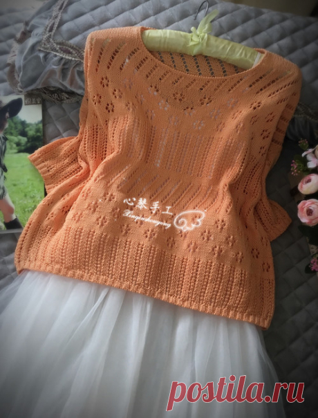 Ажурная кофточка спицами