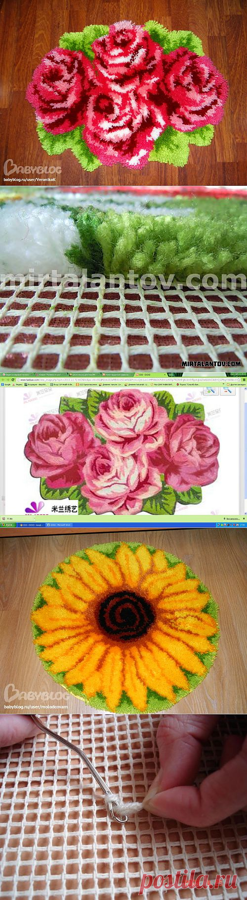 Коврик "Полянка из роз".