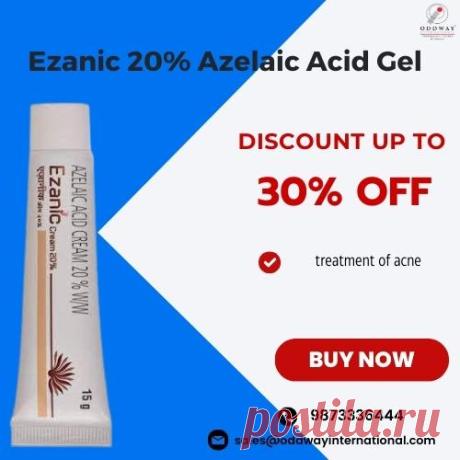 Ezanic 20% Azelaic Acid Gel is a skincare product used to treat acne and improve skin tone. Azelaic acid is an antibacterial and anti-inflammatory ingredient that is effective at reducing acne breakouts and helping to prevent further outbursts. The gel form of this product is quick-absorbing and easy to apply, and it is often recommended for individuals looking for an effective and convenient solution to managing their acne.