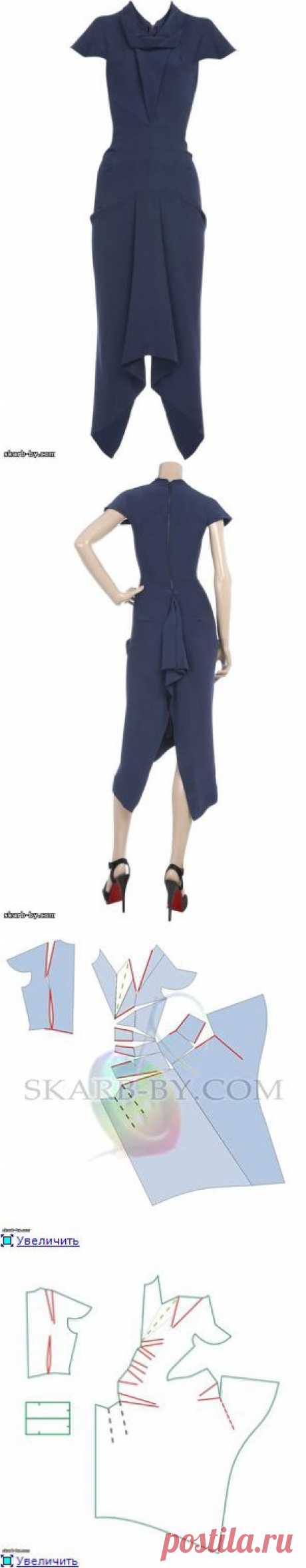 Моделирование платья от Roland Mouret (трафик) / Простые выкройки /