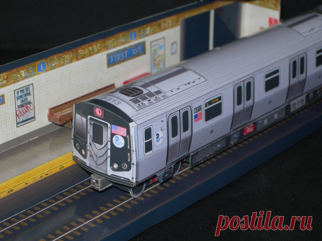 Alstom R160A(4 car set) - MTA - Paperdiorama - Donwload Free Paper Model