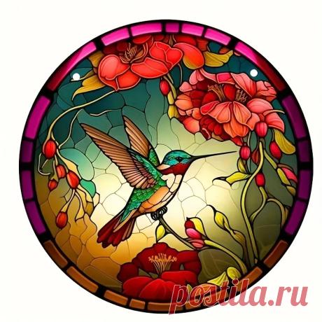 1pc Atrapasol Flores Colibrí Colgante Ventana Acrílico - Temu Chile
