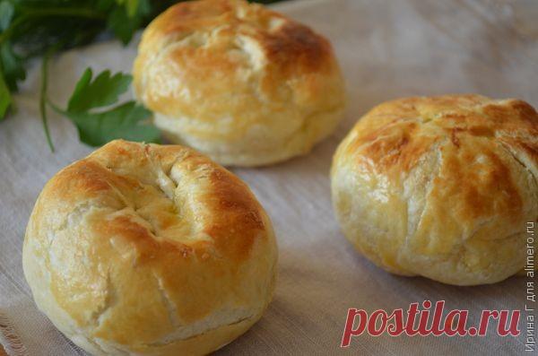 Кныши из слоёного теста с картошкой - сытно и просто