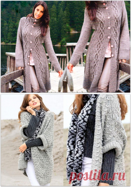 Вяжем 7 кардиганов спицами — плетёнка из кос, ажур и стильные араны | Paradosik_Handmade | Яндекс Дзен